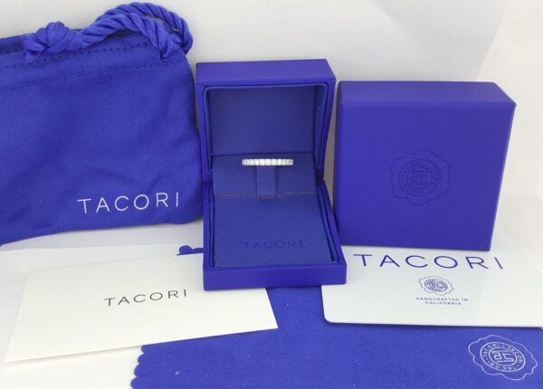 TACORI Clean Crescent 32-25B 18k White Gold 0.69ct Diamond Wedding Band Rtl4,990