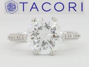 Simply Tacori Platinum Semi-Mount Engagement Ring 0.18 ct 3,850