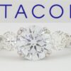 0.85 ct Tacori Crescent Platinum Eternity Semi-Mount Engagement Ring Rt 7,960