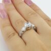0.85 ct Tacori Crescent Platinum Eternity Semi-Mount Engagement Ring Rt 7,960