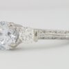 0.85 ct Tacori Crescent Platinum Eternity Semi-Mount Engagement Ring Rt 7,960