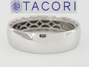 TACORI Sculpted Crescent 111-6 6mm Men's 18k White Gold Wedding Band Rtl 2,200