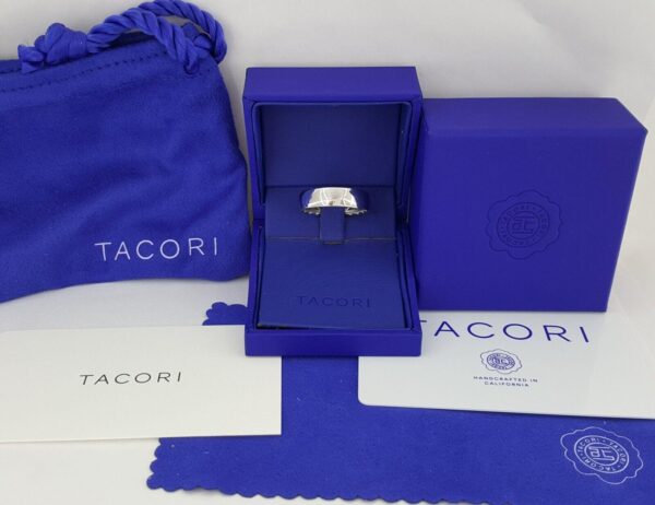 TACORI Sculpted Crescent 111-6 6mm Men's 18k White Gold Wedding Band Rtl 2,200