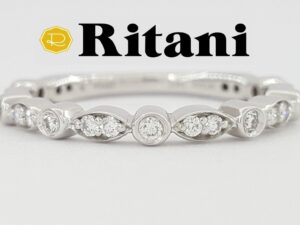 Ritani 21503 14K White Gold Round Diamond Ring 0.27 ct Rtl 1,310