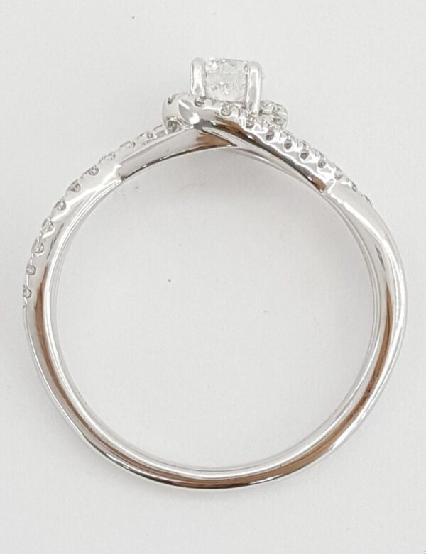 Gabriel & Co. 0.68 ct Round Cut Diamond 14K White Gold Halo Engagement Ring