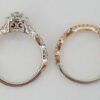 Neil Lane Bridal 14K Two-Tone Round Diamond Halo Crossover Ring Set 0.75 ct