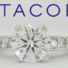 Tacori Platinum Hand Engraved Engagement Ring 0.3 ct Model HT2196 Retail 4,930