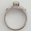 Round & Baguette Cut Diamond Engagement Ring Set 0.75 ct 14K Gold and Platinum