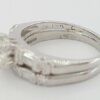 Round & Baguette Cut Diamond Engagement Ring Set 0.75 ct 14K Gold and Platinum