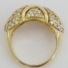 Vintage Hammerman Brothers 18K Yellow Gold Pave Diamond X Statement Ring 2.1 ct