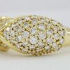 Vintage Hammerman Brothers 18K Yellow Gold Pave Diamond X Statement Ring 2.1 ct