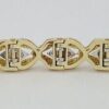 Vintage 1.76 ct Round Cut Diamonds 14K Gold Ribbon Tennis Bracelet 31 Grams 6"