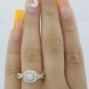 Neil Lane Bridal 0.88 ct 14K Round Cut Crossover Halo Engagement Ring Rtl 2.5k