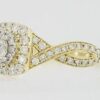 Neil Lane Bridal 0.88 ct 14K Round Cut Crossover Halo Engagement Ring Rtl 2.5k
