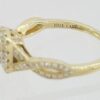 Neil Lane Bridal 0.88 ct 14K Round Cut Crossover Halo Engagement Ring Rtl 2.5k