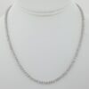 Round Diamond 14K White Gold Straight Line Tennis Necklace 5.41 ct 17" Rtl 17K