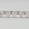 Round Diamond 14K White Gold Straight Line Tennis Necklace 5.41 ct 17" Rtl 17K
