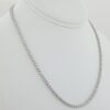 Round Diamond 14K White Gold Straight Line Tennis Necklace 5.41 ct 17" Rtl 17K