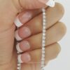 Round Diamond 14K White Gold Straight Line Tennis Necklace 5.41 ct 17" Rtl 17K