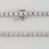 Round Diamond 14K White Gold Straight Line Tennis Necklace 5.41 ct 17" Rtl 17K