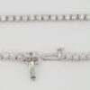 Round Diamond 14K White Gold Straight Line Tennis Necklace 5.41 ct 17" Rtl 17K