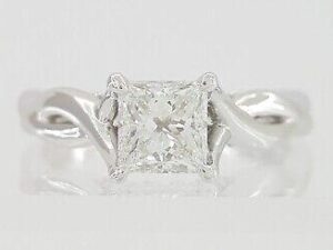 Princess Ideal Cut Diamond Engagement Ring 1.05 ct D VS2 GIA Retail 7,500