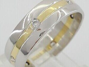 Diamond Eternity Wedding Anniversary Band 6.6 mm 1/3 ct Novell Platinum & 18K