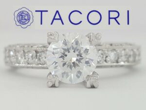 TACORI HT2229A Crescent Platinum Semi-Mount Engagement Ring 1 ct Retail 8,380