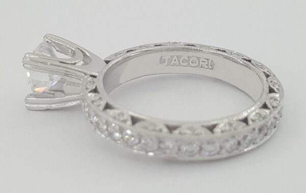 1 ct TACORI HT2229A Crescent Platinum Semi-Mount Diamond Engagement Ring 8,380