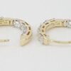 Emerald Cut Diamond Inside Out Oval Hoop Earrings 2 ct 14K Yellow Gold 17mm