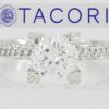 0.5 ct TACORI Crescent Platinum Semi-Mount Diamond Engagement Ring 5.6K