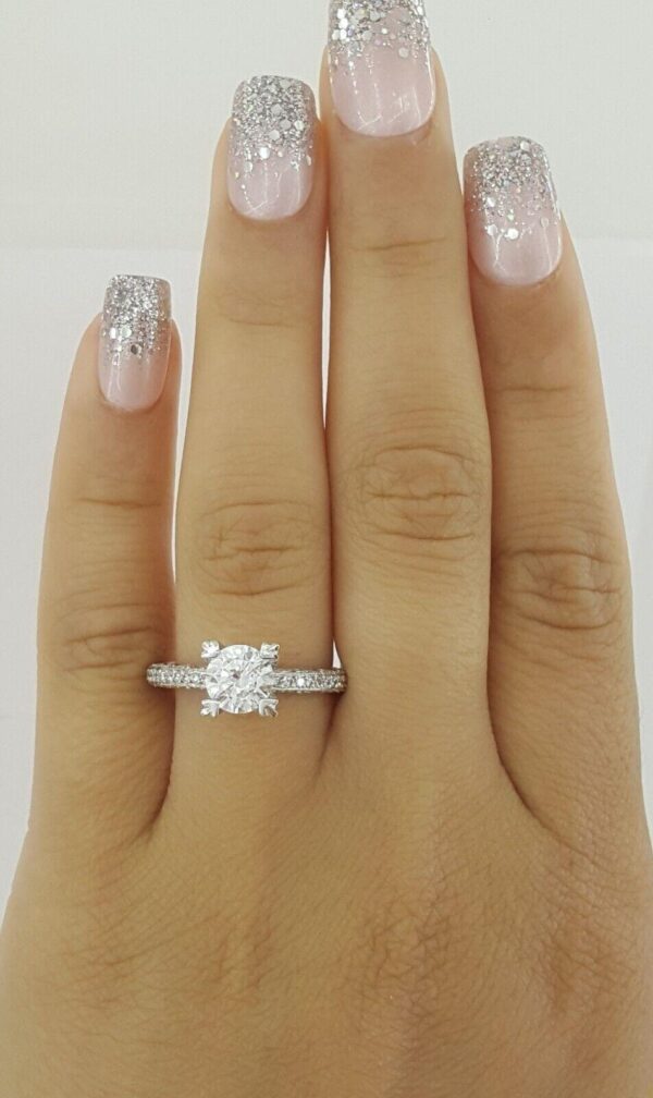0.5 ct TACORI Crescent Platinum Semi-Mount Diamond Engagement Ring 5.6K