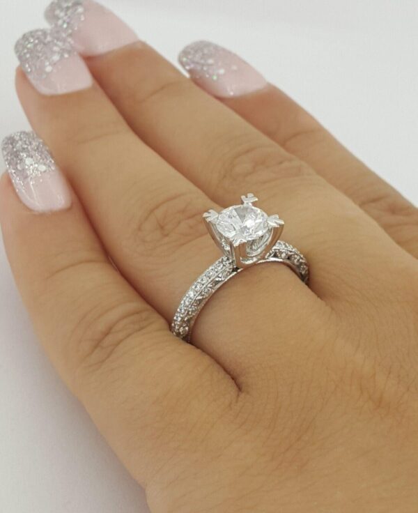 0.5 ct TACORI Crescent Platinum Semi-Mount Diamond Engagement Ring 5.6K