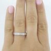 0.44 ct 14K White Gold Channel Set Princess Cut Diamond Wedding Anniversary Band