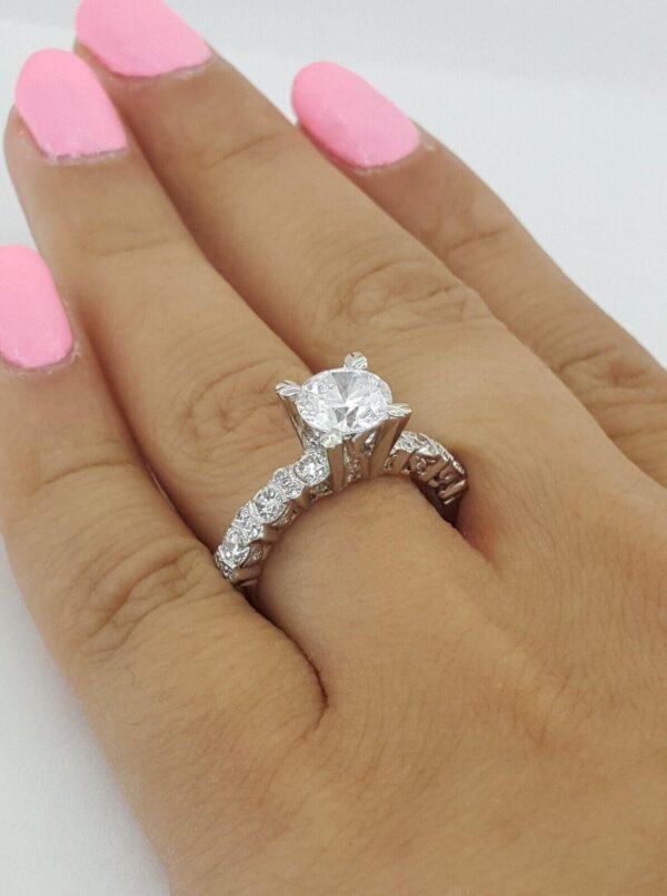 0.78 ct TACORI Platinum Semi-Mount Engagement Ring Rtl 8,020