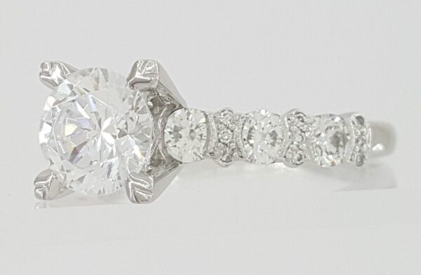 0.78 ct TACORI Platinum Semi-Mount Engagement Ring Rtl 8,020