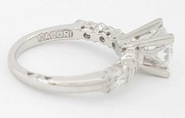 0.78 ct TACORI Platinum Semi-Mount Engagement Ring Rtl 8,020