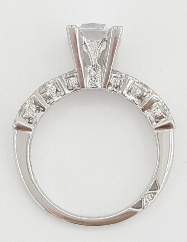 0.78 ct TACORI Platinum Semi-Mount Engagement Ring Rtl 8,020
