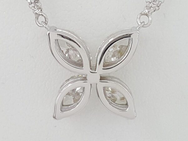 Victoria Marquise Diamonds Butterfly Necklace 18K 18" GIA 2.56 ct Retail 7,995