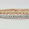0.05 ct 10k Rose Gold Haft Circle Round Diamond Wedding Band Rtl 399