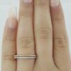 0.05 ct 10k Rose Gold Haft Circle Round Diamond Wedding Band Rtl 399