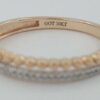 0.05 ct 10k Rose Gold Haft Circle Round Diamond Wedding Band Rtl 399