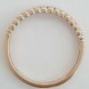 0.05 ct 10k Rose Gold Haft Circle Round Diamond Wedding Band Rtl 399