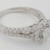 1.05 ct 14k White Gold Round Diamond Halo Split Shank Engagement Ring Rtl 3,495