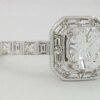 Supreme Semi-Mount Diamond Halo Engagement Ring 1.03 ct 18K White Gold