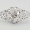 Art Deco Vintage 18k Gold Old European Diamond Engagement Ring 0.79 ct