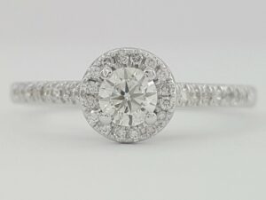 In love by Brides 0.44 ct 14K White Gold Round Diamond Halo Engagement Ring