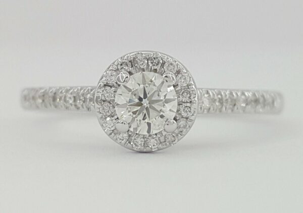 In love by Brides 0.44 ct 14K White Gold Round Diamond Halo Engagement Ring