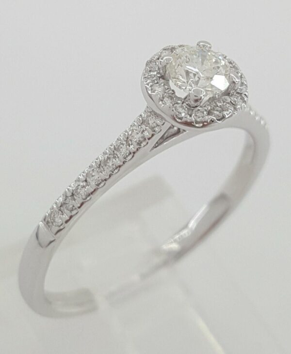 In love by Brides 0.44 ct 14K White Gold Round Diamond Halo Engagement Ring