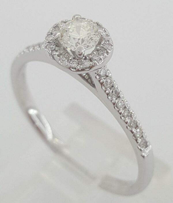 In love by Brides 0.44 ct 14K White Gold Round Diamond Halo Engagement Ring